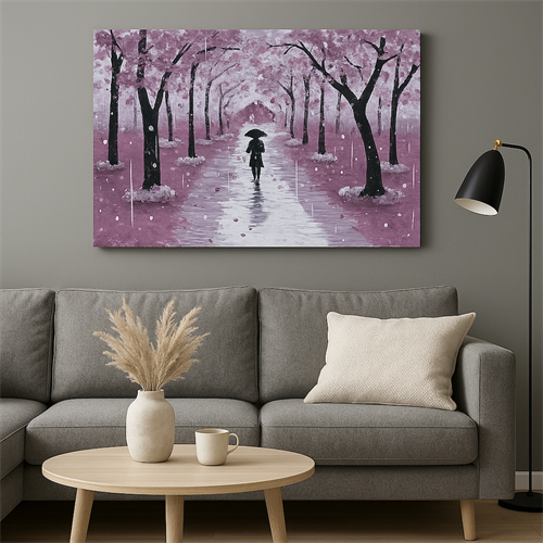 🎨 "En regnfuld dag i blomsterskoven" – Original kunst fra Anita